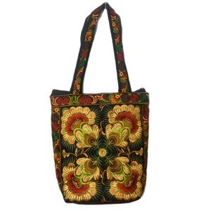 Gorgeous floral embroidered tote